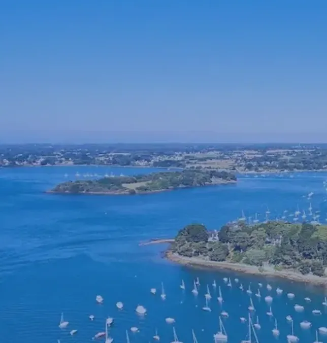 Arradon, vue aérienne du port