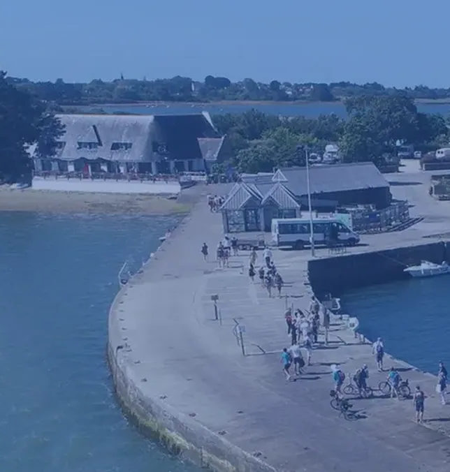 Béluré, vue aérienne de l'embarcadère